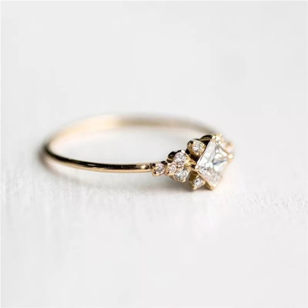 18K Gold plated diamond ring - Picture 5 of 5